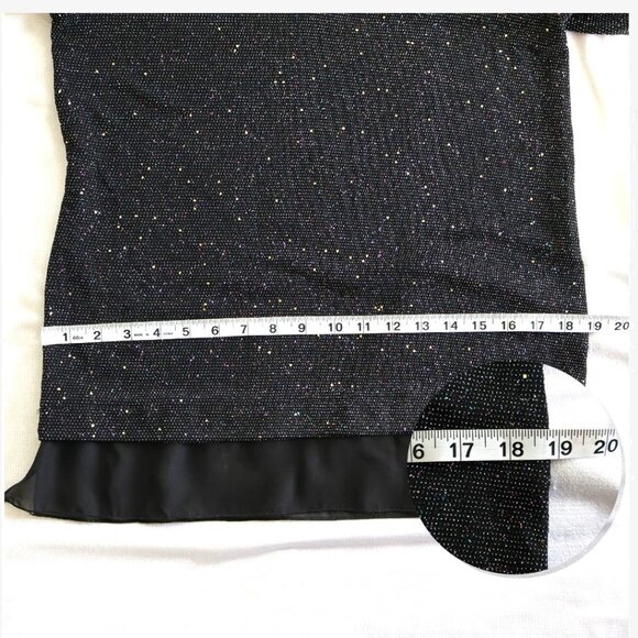 Sparkly Top - Sheer Hem - Black with Sparkle - NWT - Size S - Mandy Evans - Picture 9 of 12